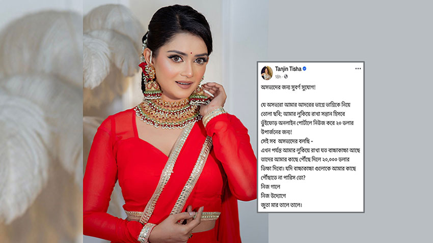 সন্তান আছে প্রমাণ দিলে ২৪ লাখ টাকা দিতে চান তিশা