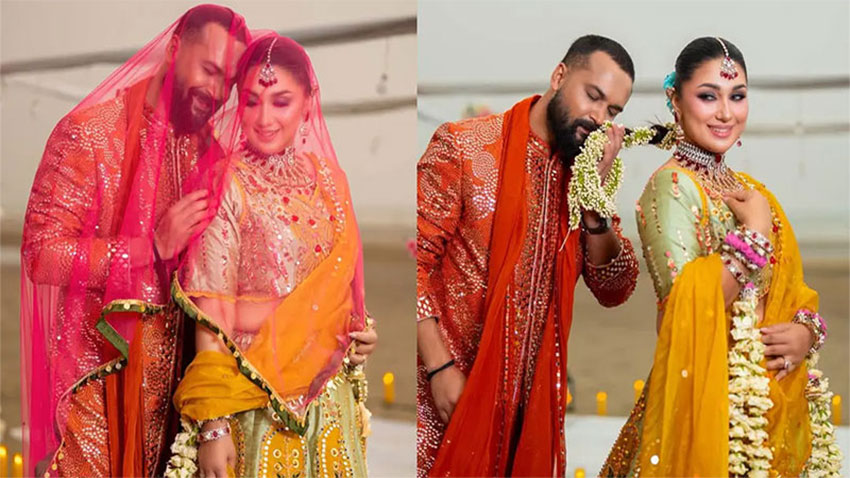 বিয়ের সাঁজে প্রশংসা পাচ্ছেন অপু বিশ্বাস-আদর আজাদ